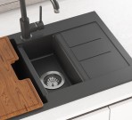 Tesa akmens masas izlietne 80x50 ar push-up ventīli, Krāsu izvēle 5