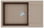 Tesa akmens masas izlietne 78x50 cm ar push-up ventīli, Krāsu izvēle 5
