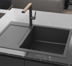 Tesa akmens masas izlietne 86x50 cm ar push-up ventīli, Krāsu izvēle 9