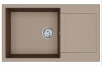 Tesa akmens masas izlietne 86x50 cm ar push-up ventīli, Krāsu izvēle 14