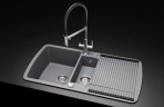 Lira akmens masas izlietne 96x50 cm ar push-up ventīli, Krāsu izvēle 7