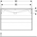 Ifö Elegant izlietnes apakšskapis 90 cm, Pelēks matēts 3