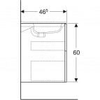 Ifö Elegant izlietnes apakšskapis 90 cm, Pelēks matēts 2