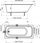 Ravak SETV29 vannas komplekts ar sieniņu white 150x70 cm, Balta 6