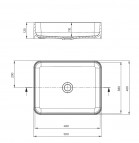 Deante izlietne Temisto uz virsmas 400 x 500 mm, Metallic Grey 3