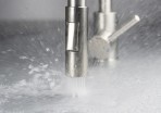 Deante Luno Virtuves jaucējkrāns, 2 jet, Anthracite/ Brushed Steel 5