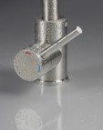 Deante Luno Virtuves jaucējkrāns, 2 jet, Nero/ Brushed Steel 4