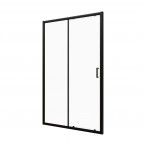 Dušas durvis VENTO Asti 100X195 cm, stikls 6mm Easy Clean, melns prof.