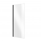 Dušas siena VENTO Asti 90X195cm cm, stikls 6mm Easy Clean melns prof.