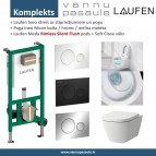 Komplekts Rāmis + pods Meda Rimless Silent flush + SC vāks + Taustiņš 