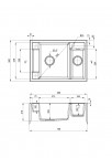 Deante Magnetic Granīta izlietne, 1,5 bļodas, Metallic Graphite 4