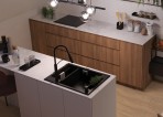 Deante Magnetic Granīta izlietne, 1,5 bļodas, Nero 2