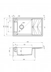 Deante Magnetic Granīta izlietne, 1 bļodas, Metallic Graphite 2