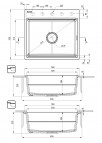 Deante Magnetic Granīta izlietne, 1 bļoda, Nero 3