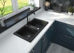 Deante Zorba Granīta izlietne, 2 bļodas, Metallic Grey 4
