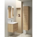 KAME Duet Izlietnes skapis, 80 cm, Light oak 2