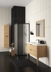 KAME Rustic augstais skapis, 160 cm, Bleached oak venner 2