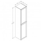 KAME Rustic augstais skapis, 160 cm, Smoked oak venner 2