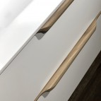 KAME Amber Izlietnes skapis, 80 cm, Matt white/Grey oak 3