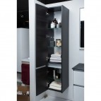 KAME City augstais skapis, 160 x 35 cm, Light oak/White profiles 3