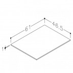 KAME Slim Compact HPL darba virsma 61 cm, Sand Stone 2