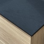 KAME Slim Compact HPL darba virsma 160 cm, Black Lava 3