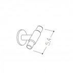KAME Rustic mēbeļu rokturis 5.4 cm, Inox Look 2