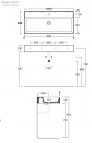 Simas Agile izlietne 101x460 mm, Krāsu izvēle 3