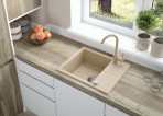 Deante Andante Granīta izlietne, 1 bļoda, Metallic Grey 4