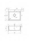 Deante Andante Granīta izlietne, 1 bļoda, Metallic Graphite 3