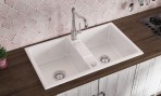 Deante Eridan Granīta izlietne, 2 bļodas, Metallic Grey 4
