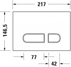 Duravit DuraSystem® Actuator poga A1, Melns matēts 3