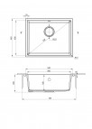 Deante Corda Granīta izlietne, 1 bļoda, Metallic Graphite 4