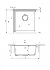 Deante Corda Granīta izlietne, 1 bļoda, Metallic Graphite 3