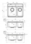 Deante Momi Granīta izlietne, 1,5 bļodas, Metallic Graphite 3