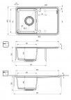 Deante Momi Granīta izlietne, 1 bļoda, Metallic Graphite 3
