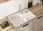 Deante Momi Granīta izlietne, 1 bļoda, Metallic Grey 4