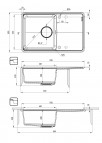 Deante Momi Granīta izlietne, 1 bļoda, Metallic Grey 3