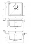 Deante Momi Granīta izlietne, 1 bļoda, Metallic Graphite 3