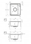 Deante Momi Granīta izlietne, 1 bļoda, Metallic Graphite 3
