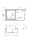 Deante Prime Hybrid izlietne, 1 bļoda, Metallic graphite/ Steel 4