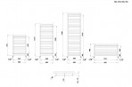 P.M.H полотенцесушитель Sorano горизонтал 905x480 мм,Stainless Steel 3