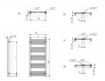 Terma Tehnologie dvieļu žāvētājs Fiona SX 900x530 mm, Balts 3