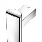 Keuco Axess leņķveida dušas stienis kreisā puse 38x85 cm, Hroms 10