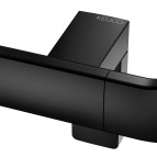 Keuco Axess leņķveida dušas stienis kreisā puse 38x85 cm, Melns matēts 8