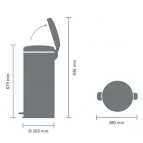 Brabantia atkritumu tvertne 30 l, Confident Grey 3