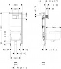 Hansgrohe EluPura S Tualetes poda komplekts, Matt White 2
