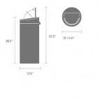 Brabantia Touch atkritumu tvertne 30 l, Matt Black 5