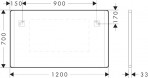 Hansgrohe Xarita Lite Q Spogulis ar LED, 1200/30, Matt White 2