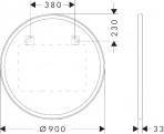 Hansgrohe Xarita Lite S Spogulis ar LED, 900/30, Matt White 3